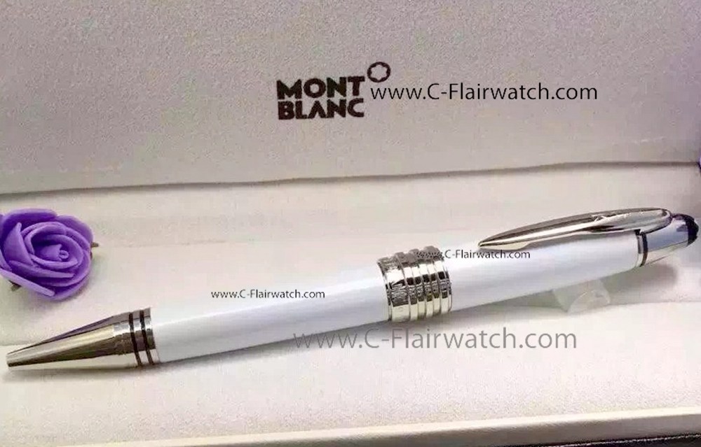 Fake Montblanc JFK Meisterstuck White Ballpoint Pen